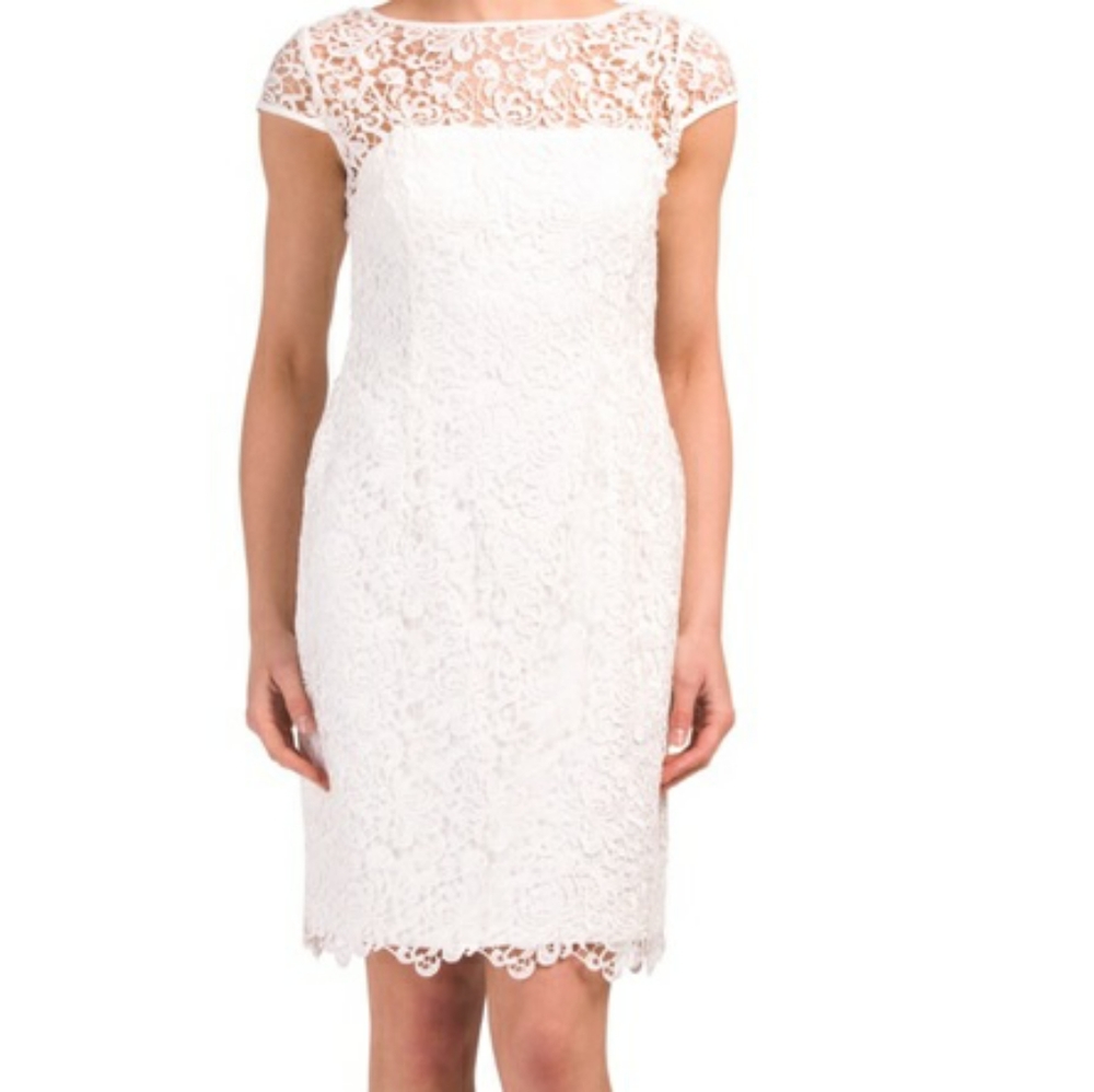 Adrianna Pappel White Lace Dress